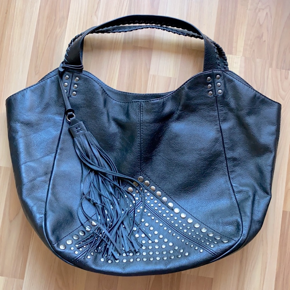 Large Full Grain Leather Isabella Fiore Hobo